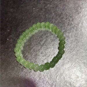 Light Green Beaded Bracelet with Semi-Transparent Finish